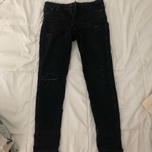 ZARA Trafaluc Denimwear Distressed Black Skinny Jeans 38/6